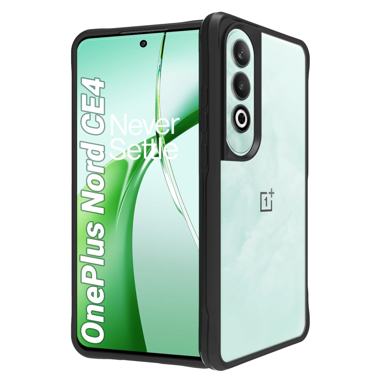 OnePlus Nord CE4 5G Back Cover Case | Tough Hybrid - Clear Black