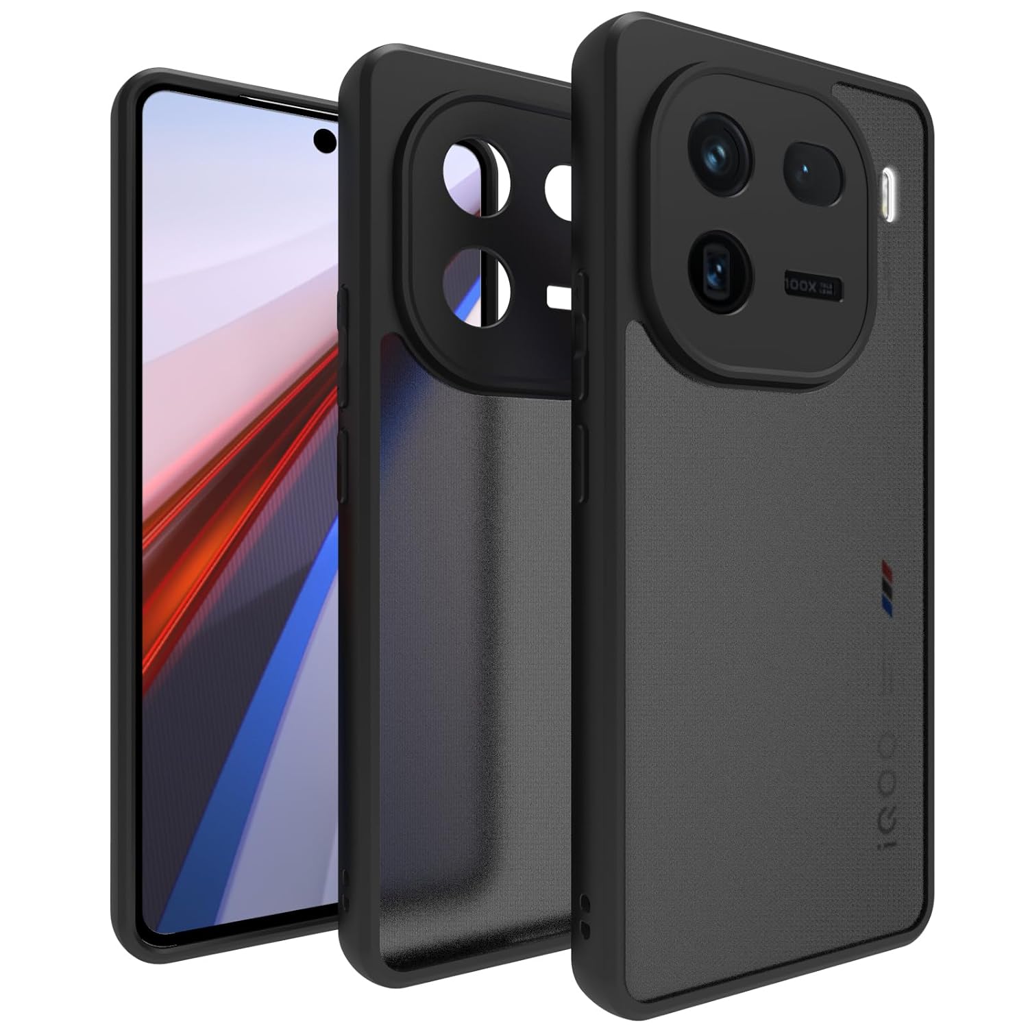 iQOO 12 5G Back Cover Case | Sleek Hybrid - Matte Black