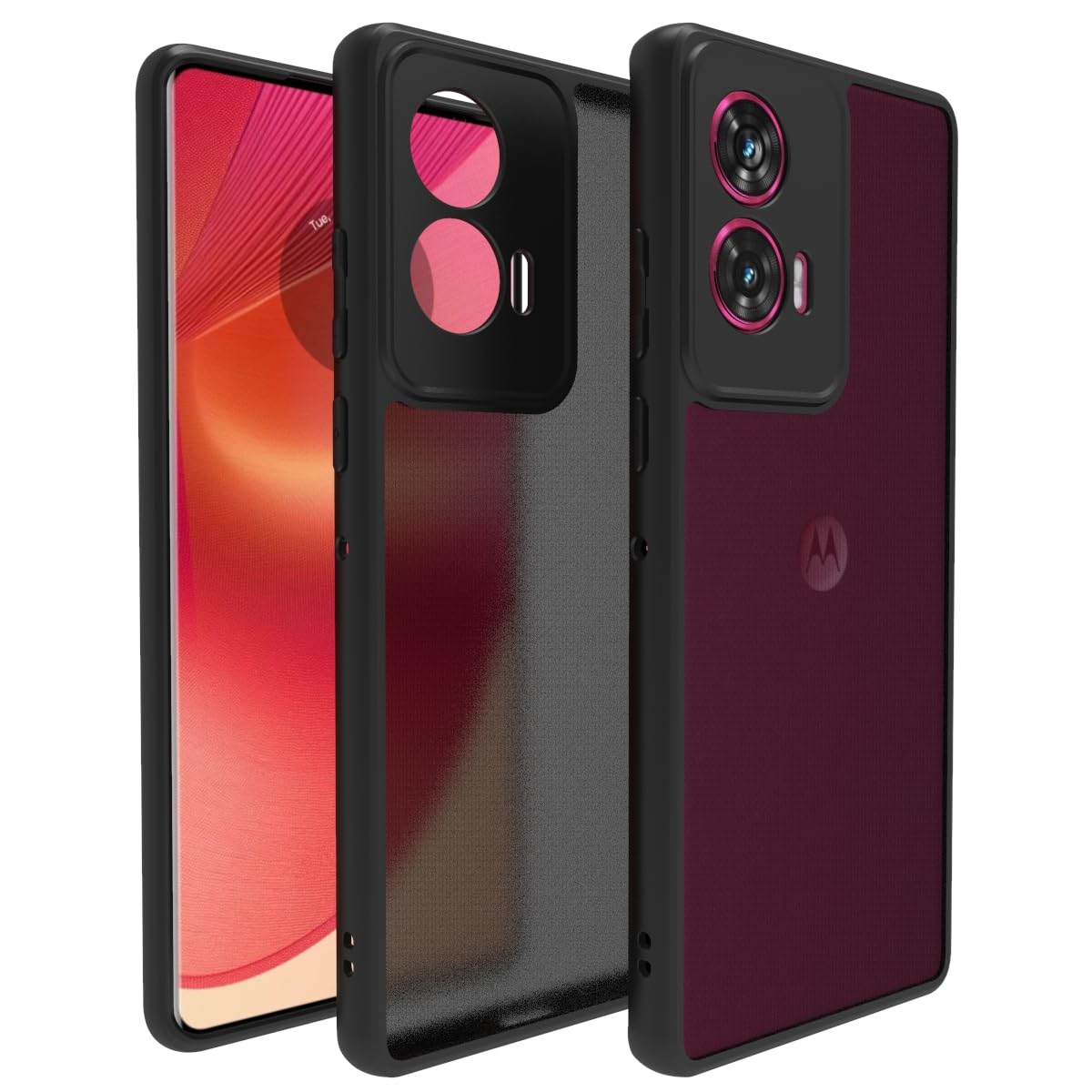 Motorola Edge 50 Fusion / G96 5G Back Cover Case | Sleek Hybrid - Matte Black