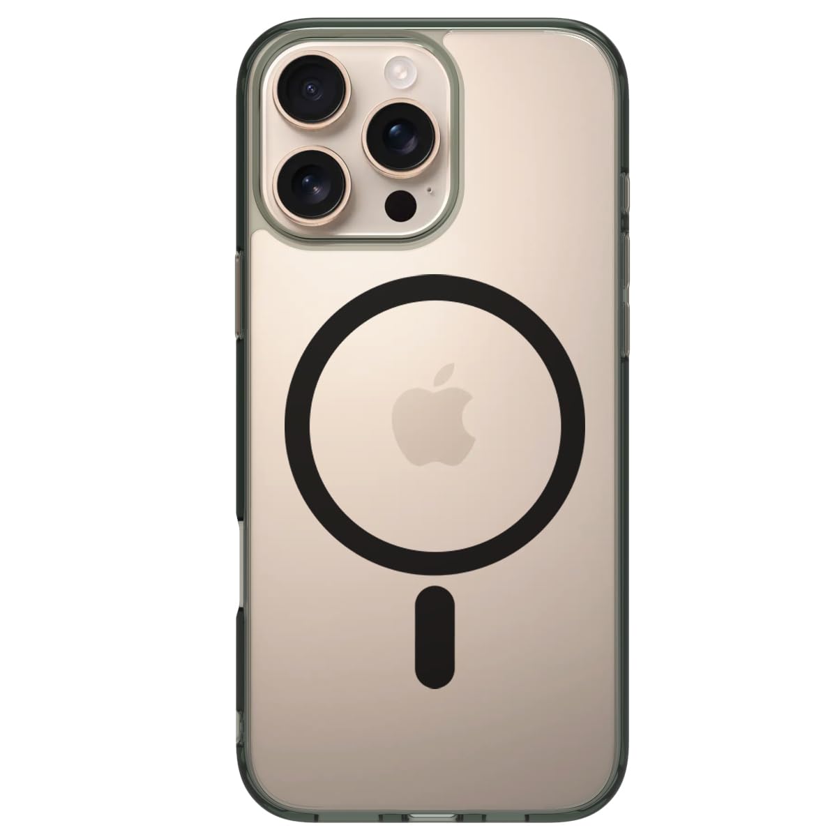 iPhone 16 Pro Max Back Cover Case | Clear Hybrid - Clear Black Magnetic