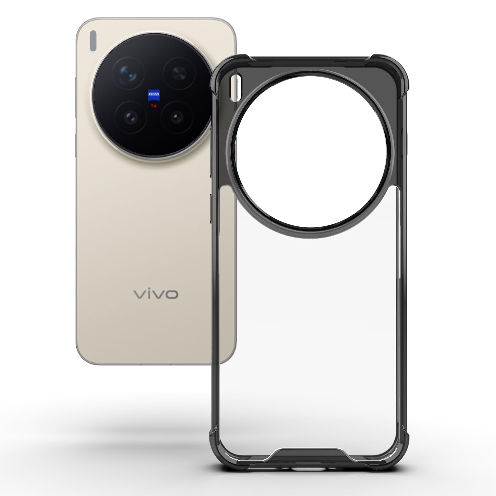 Vivo X300 Pro 5G Back Cover Case | Clear Hybrid - Clear Smoke