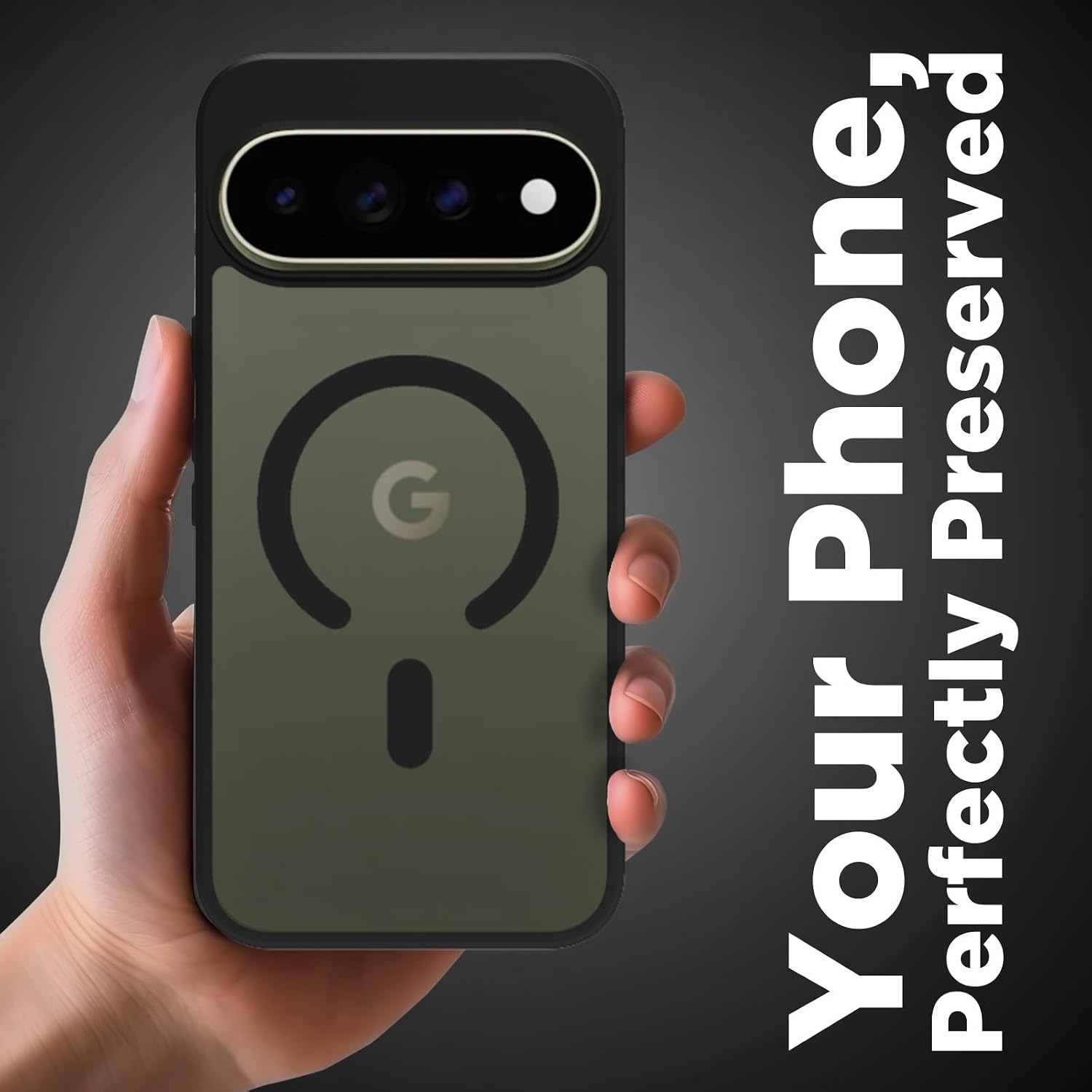 Google Pixel 11 Pro XL Back Cover Case | Sleek Hybrid - Matte Black Magnetic