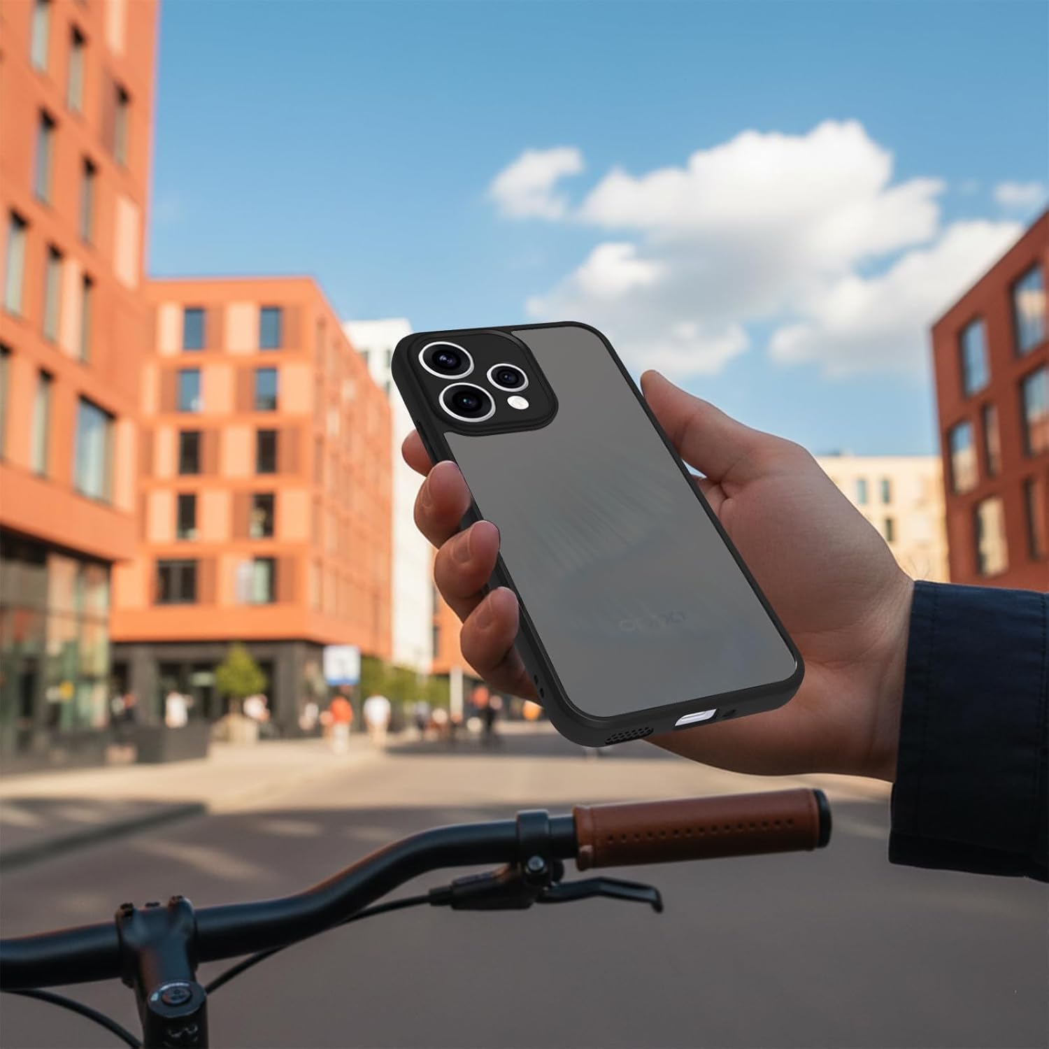 Oppo Reno15 5G Back Cover Case | Sleek Hybrid - Matte Black