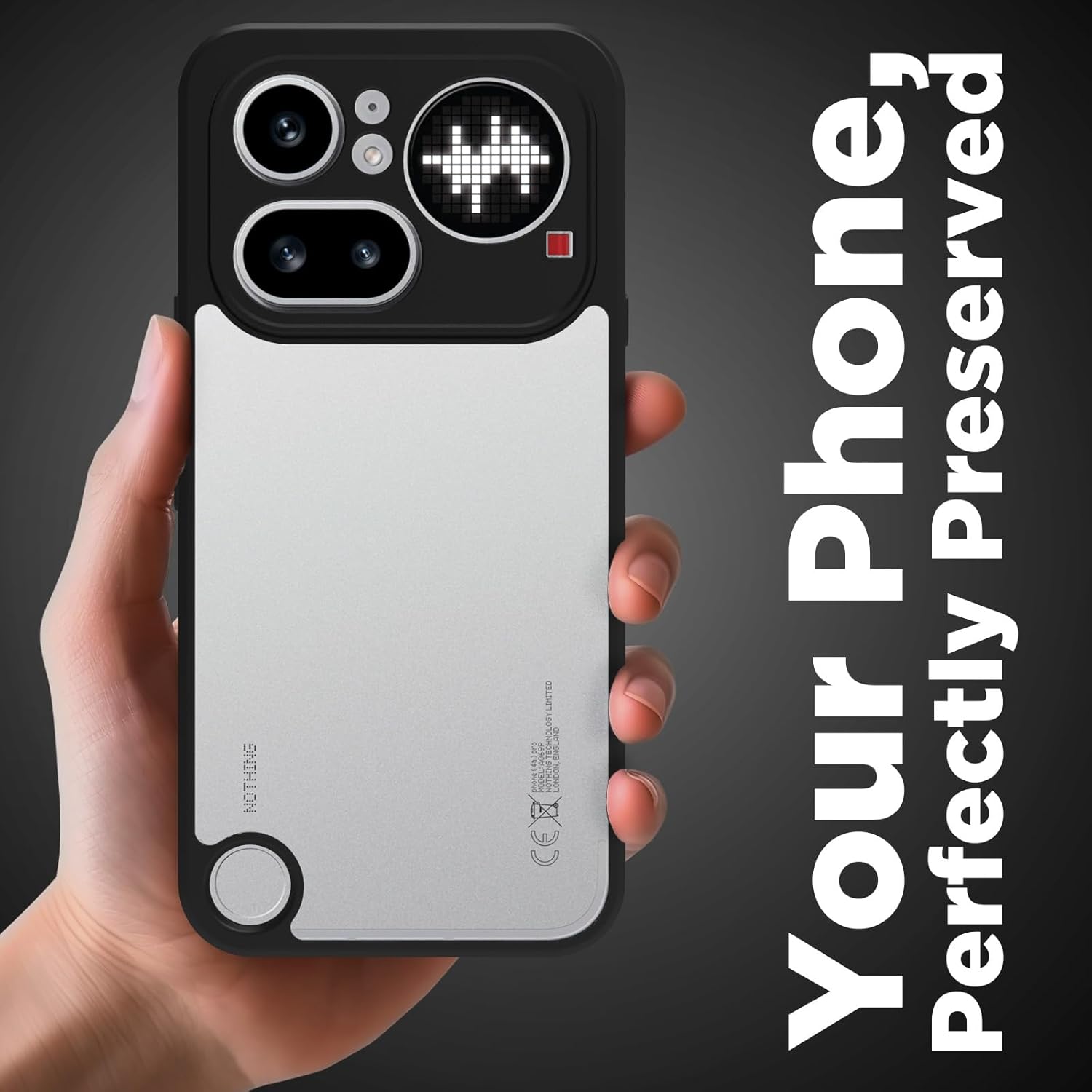Nothing Phone 4a Pro 5G Back Cover Case | Clear Hybrid - Clear Black