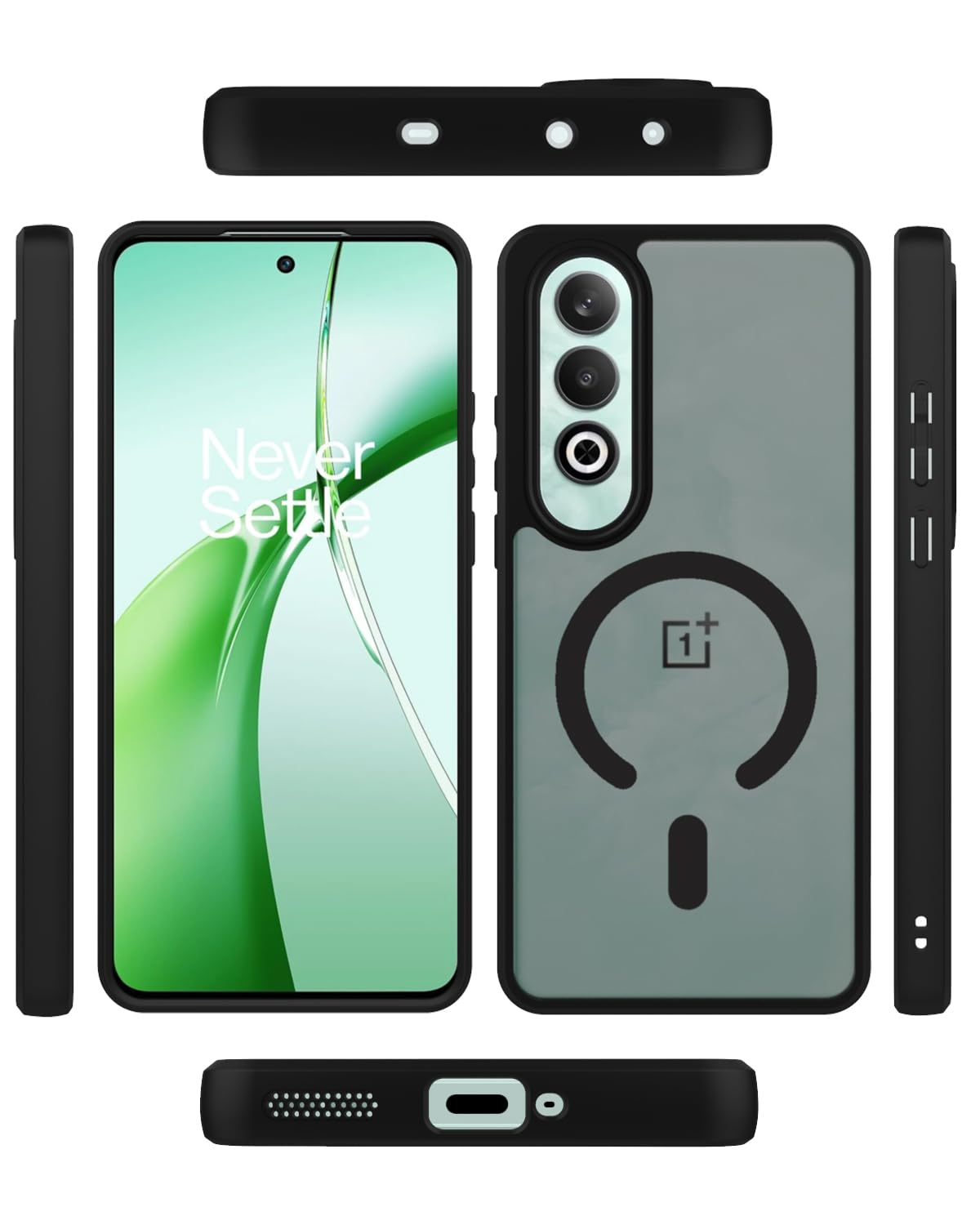 OnePlus Nord CE4 5G Back Cover Case | Sleek Hybrid - Matte Black Magnetic
