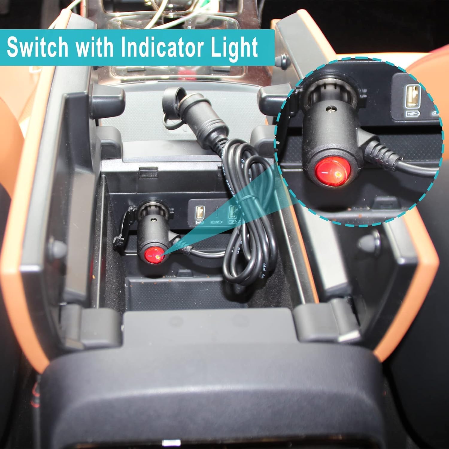 Car Cigarette Lighter Extension Cable | 3M with Switch & 15A Fuse