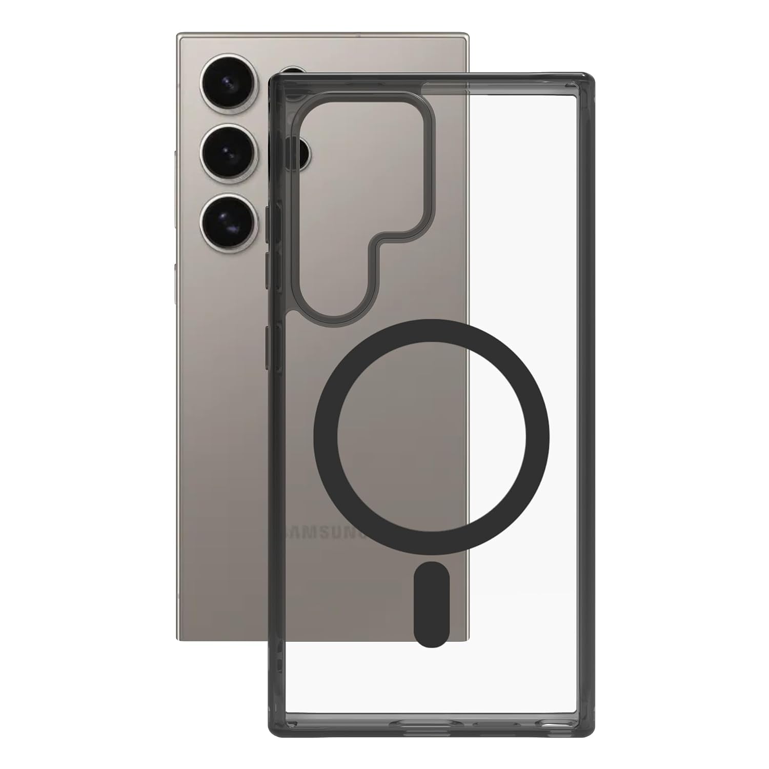 Samsung Galaxy S24 Ultra Back Cover Case | Clear Hybrid - Clear Magnetic