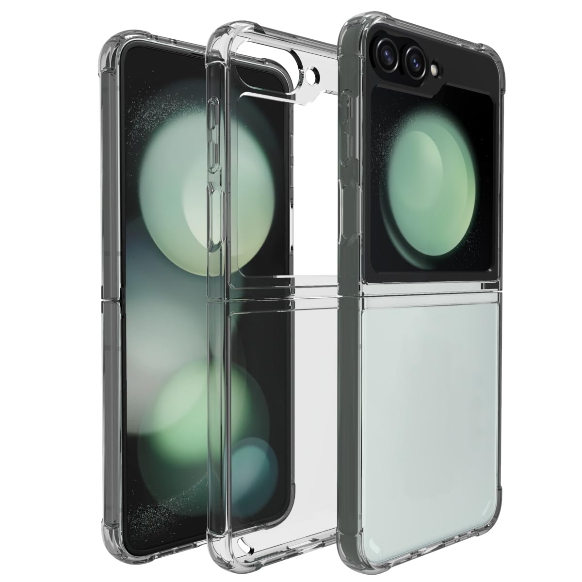 Samsung Galaxy Z Flip 6 / Z Flip 7 FE Back Cover Case | Clear Hybrid - Clear Transparent