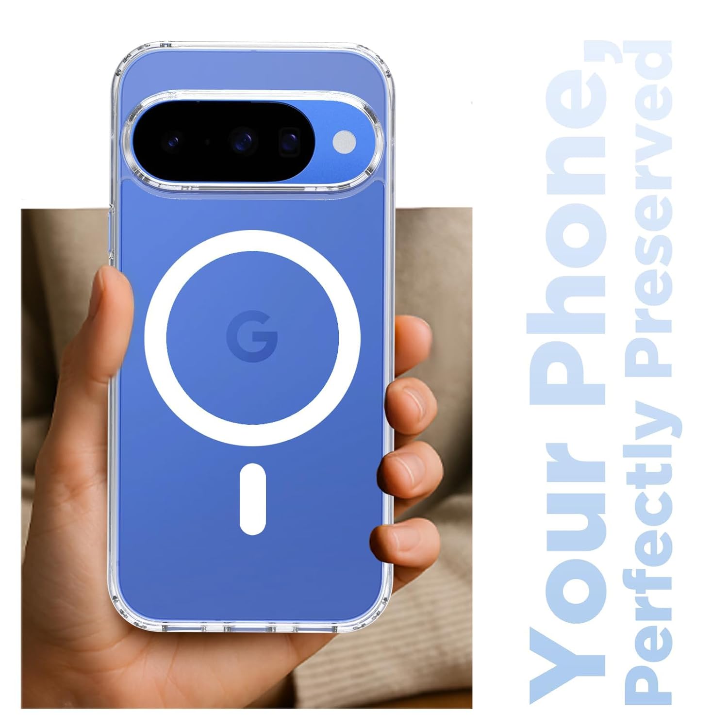Google Pixel 10 / Pixel 10 Pro Back Cover Case | Clear Hybrid - Clear Smoke Magnetic