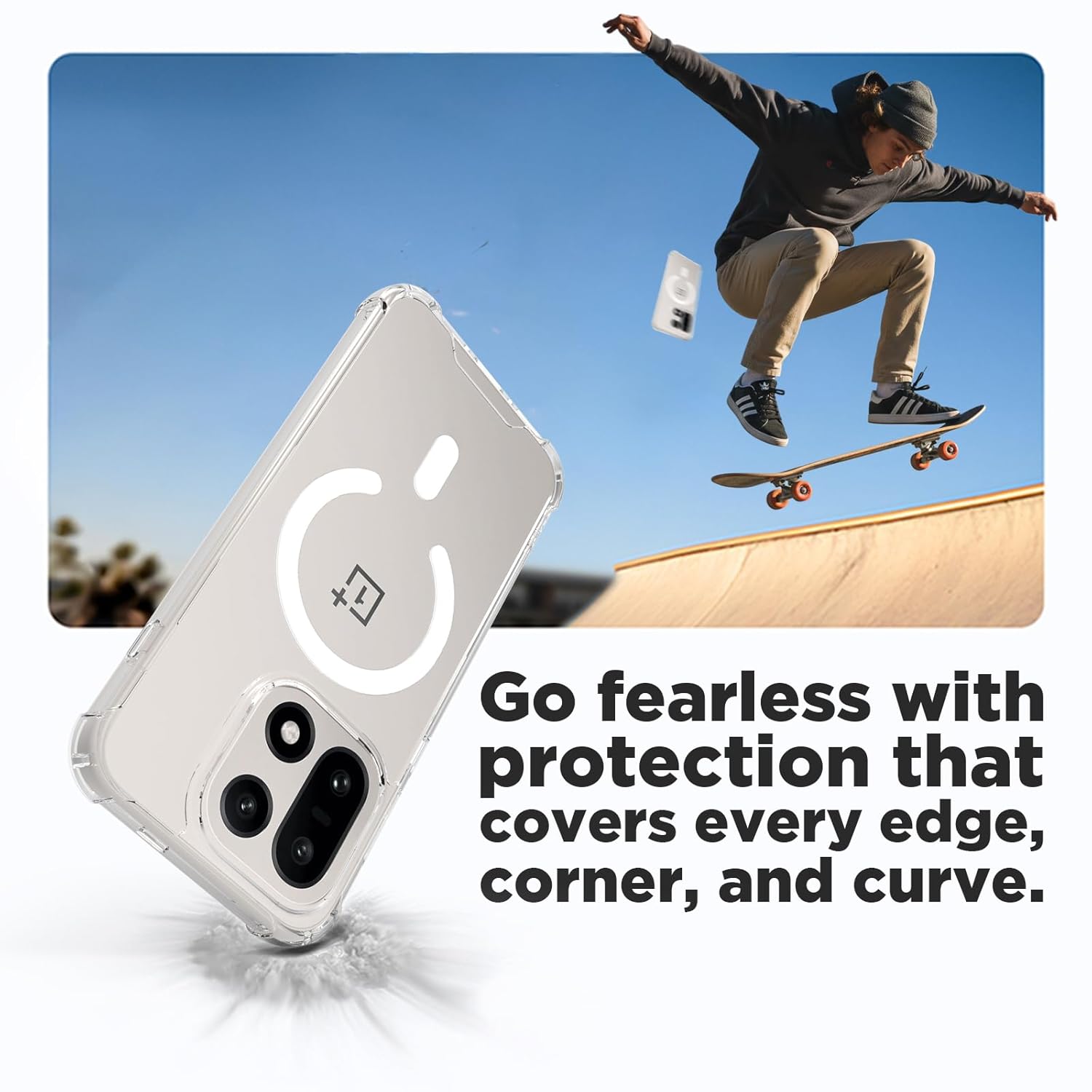 OnePlus 15 5G Back Cover Case | Clear Hybrid - Clear Smoke Magnetic