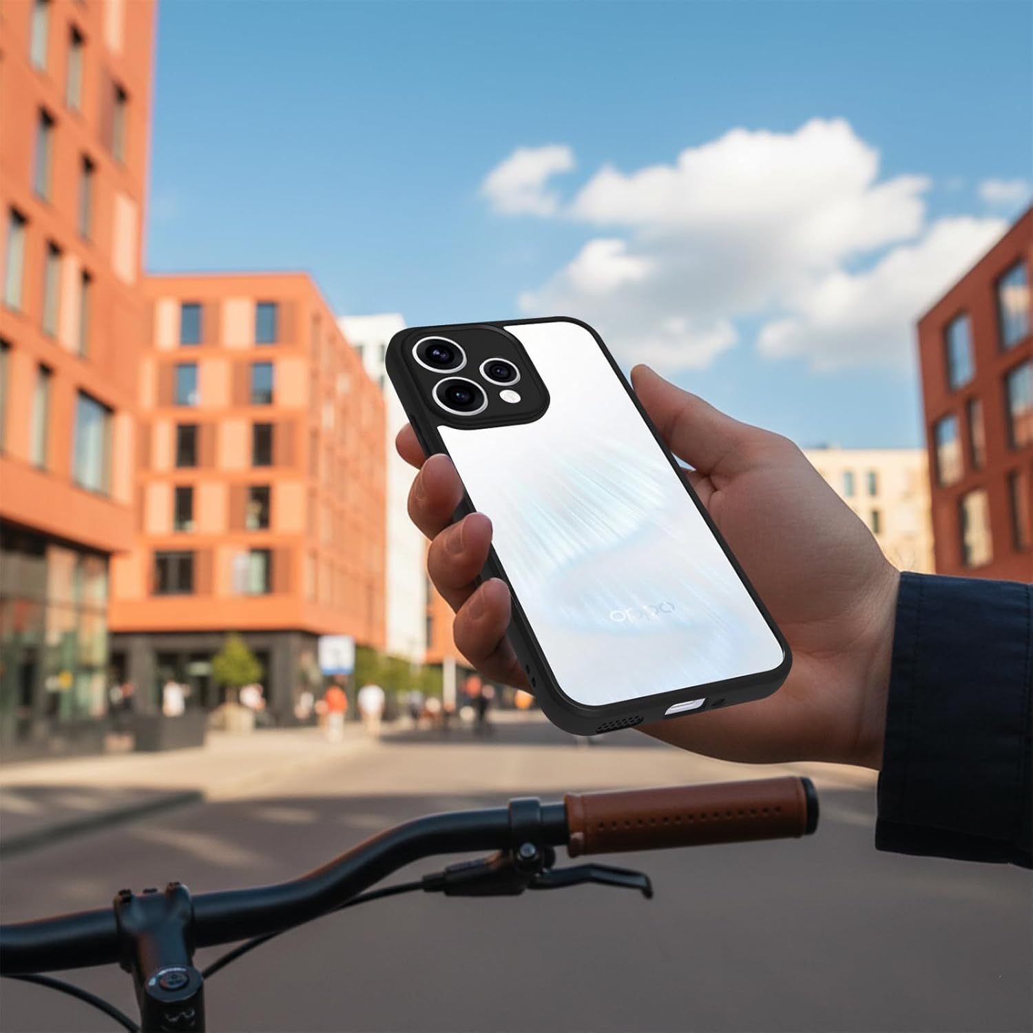 OPPO Reno15 5G Back Cover Case | Sleek Hybrid - Clear Black