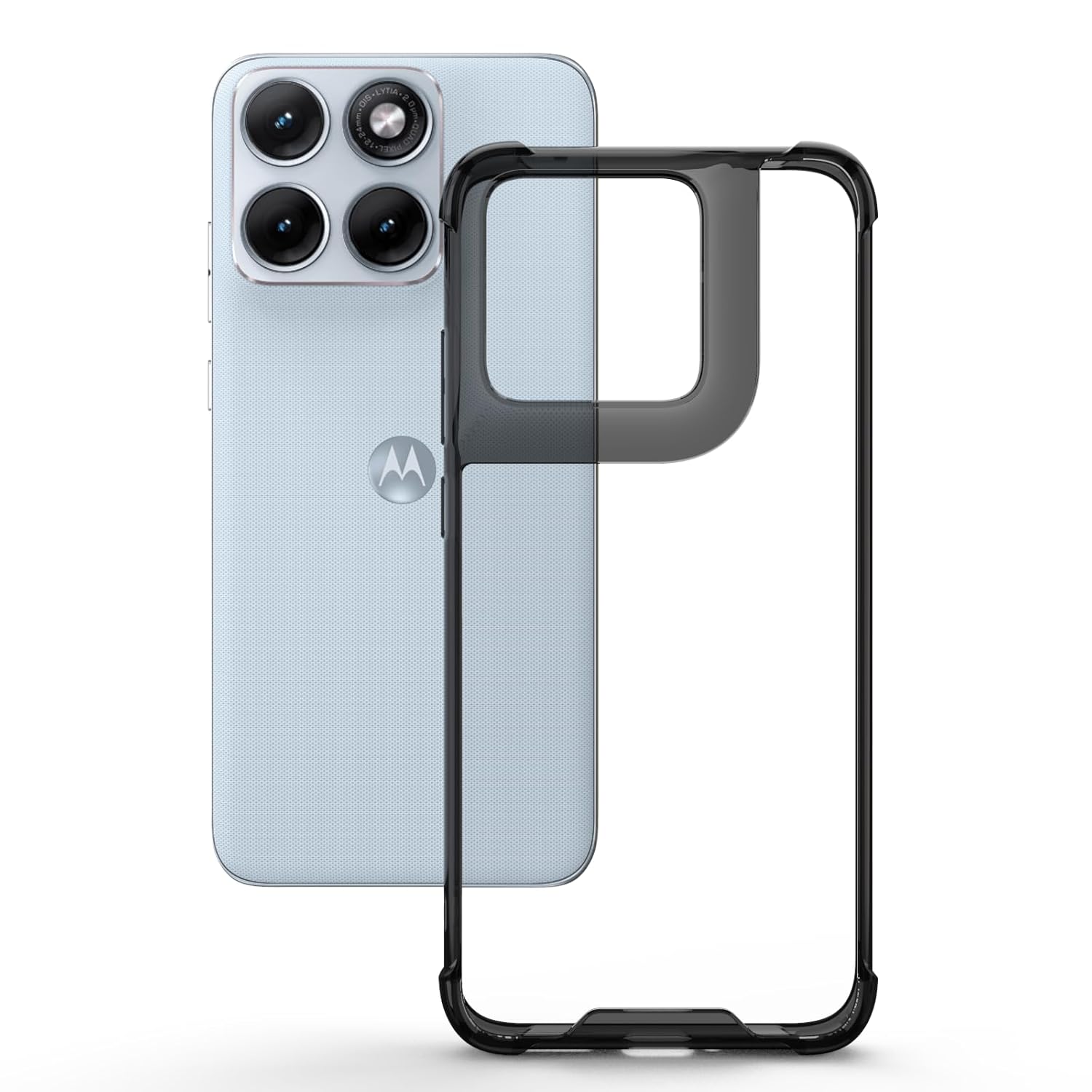 Motorola Edge 70 Fusion Back Cover Case | Clear Hybrid - Clear Smoke