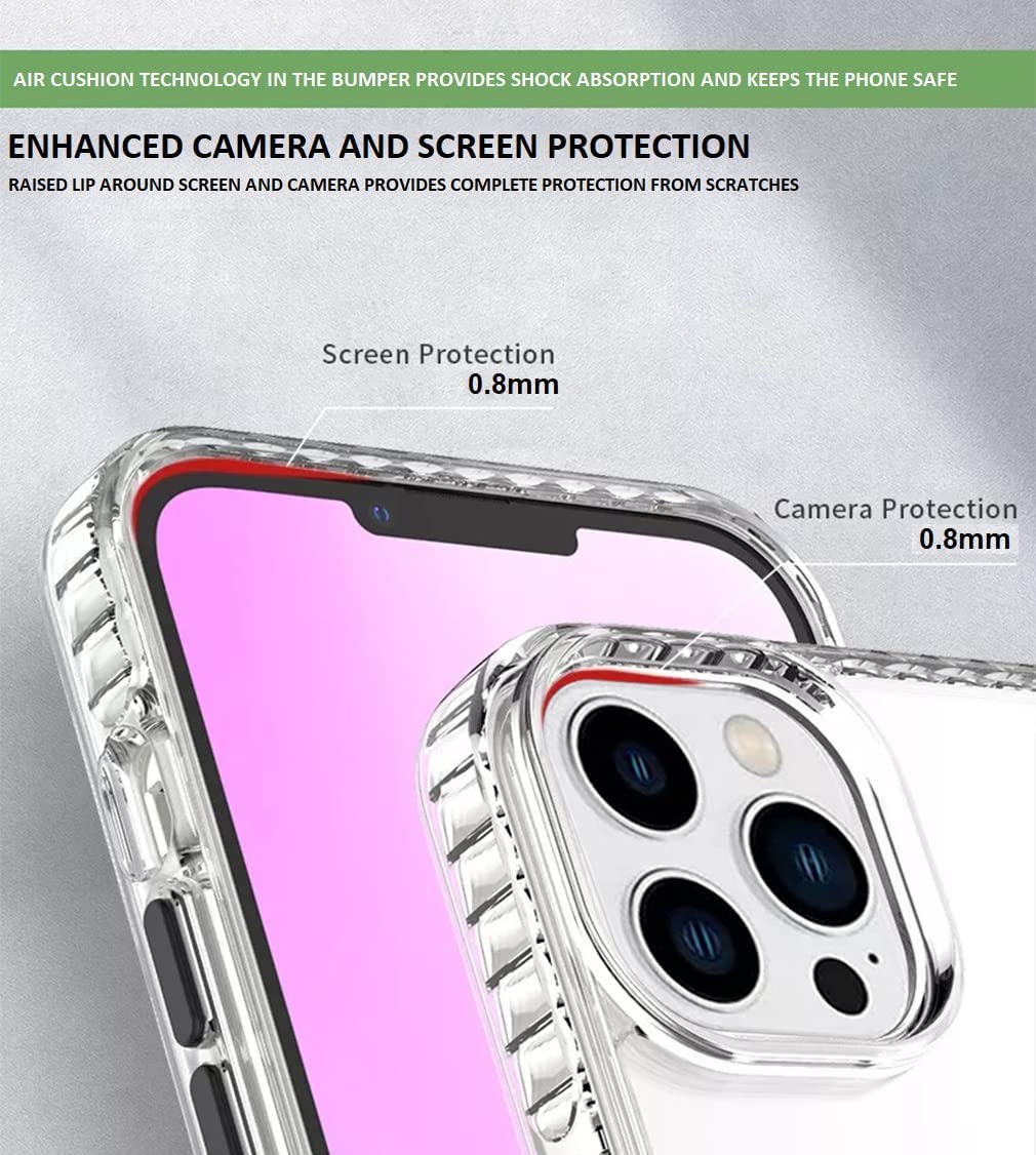 iPhone 14 Pro Max Back Cover Case | Crystal Hybrid - Transparent