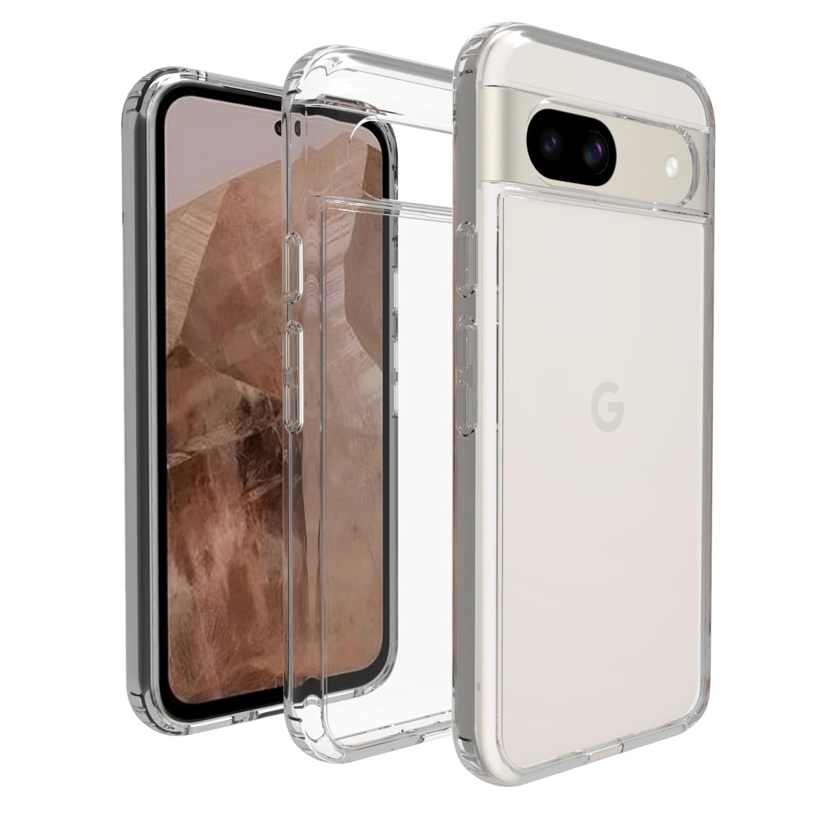 Google Pixel 8a Back Cover Case | Clear Hybrid - Clear