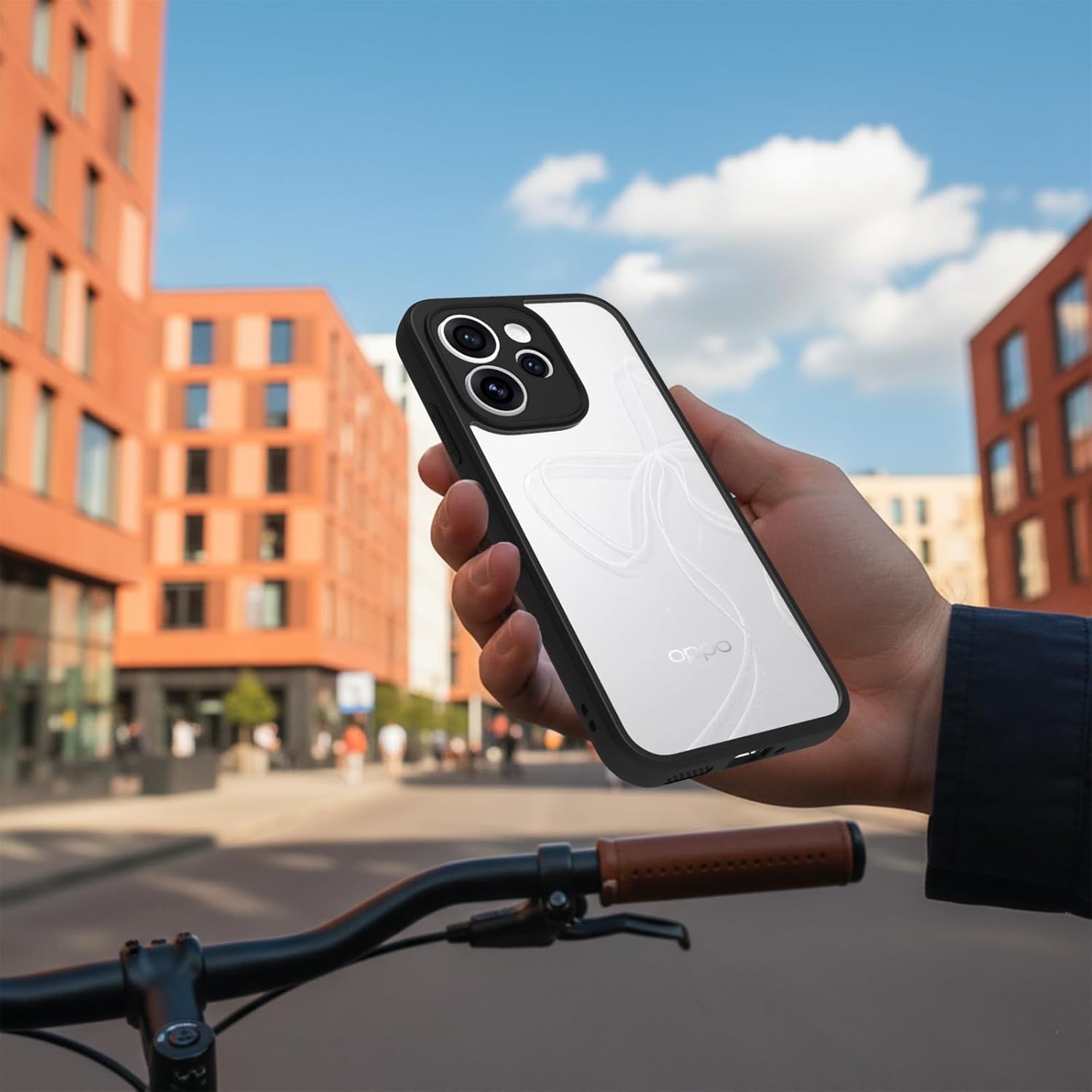 OPPO Reno15 Mini 5G Back Cover Case | Sleek Hybrid - Clear Black
