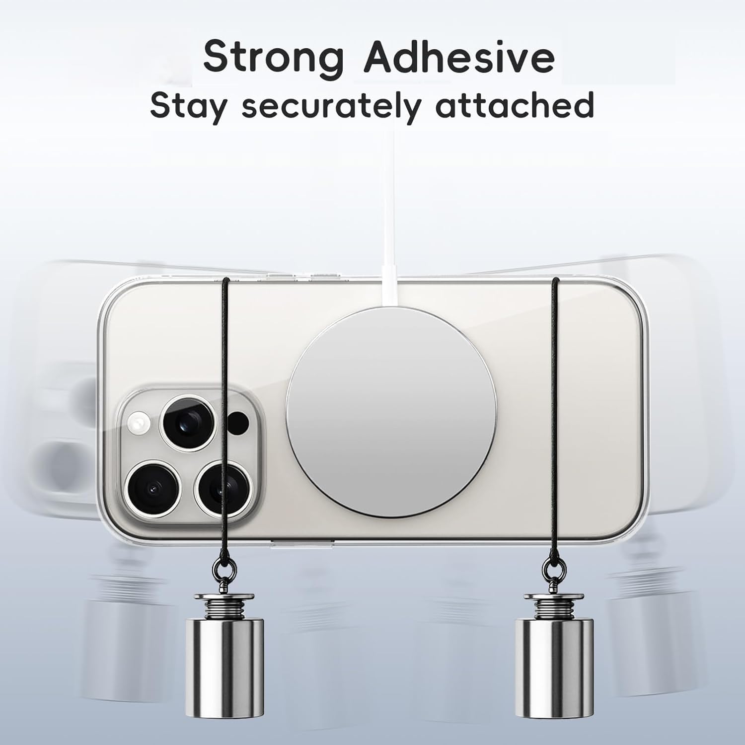 MagSafe Ring Sticker | Magnetic Metal Plate (Pack of 2) - Black