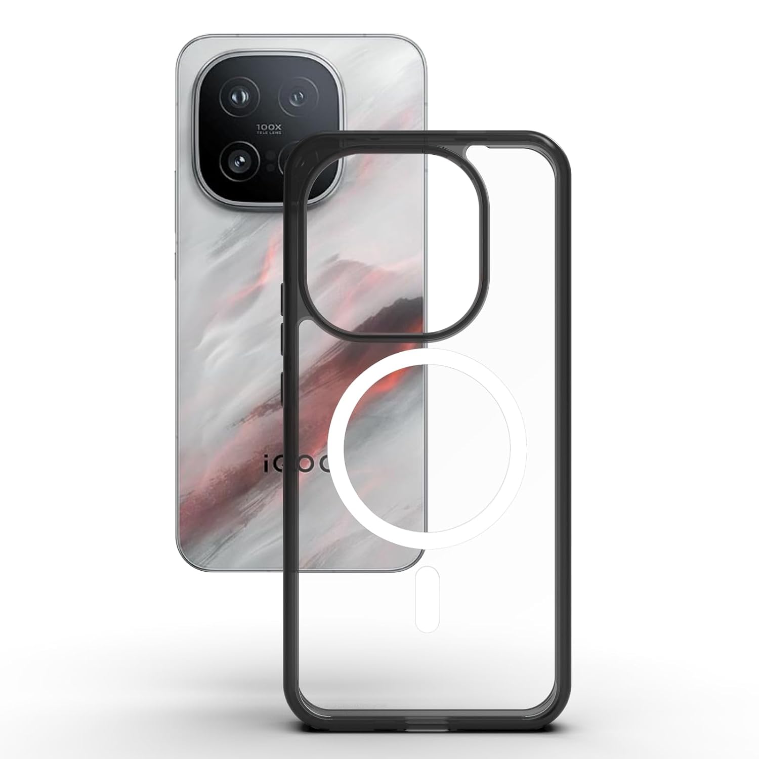 iQOO 15 5G Back Cover Case | Clear Hybrid - Clear Magnetic