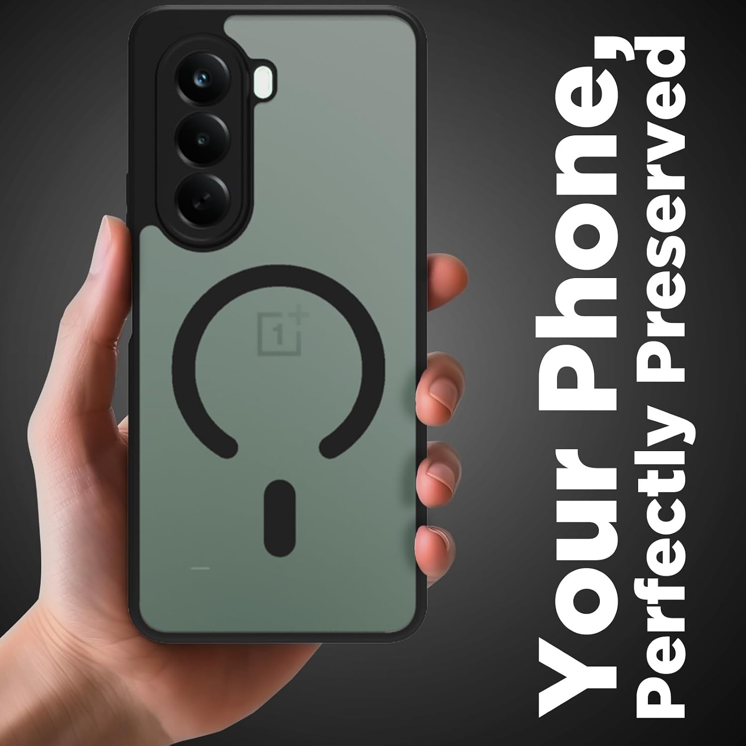OnePlus Nord CE6 Lite 5G Back Cover Case | Sleek Hybrid - Matte Black Magnetic