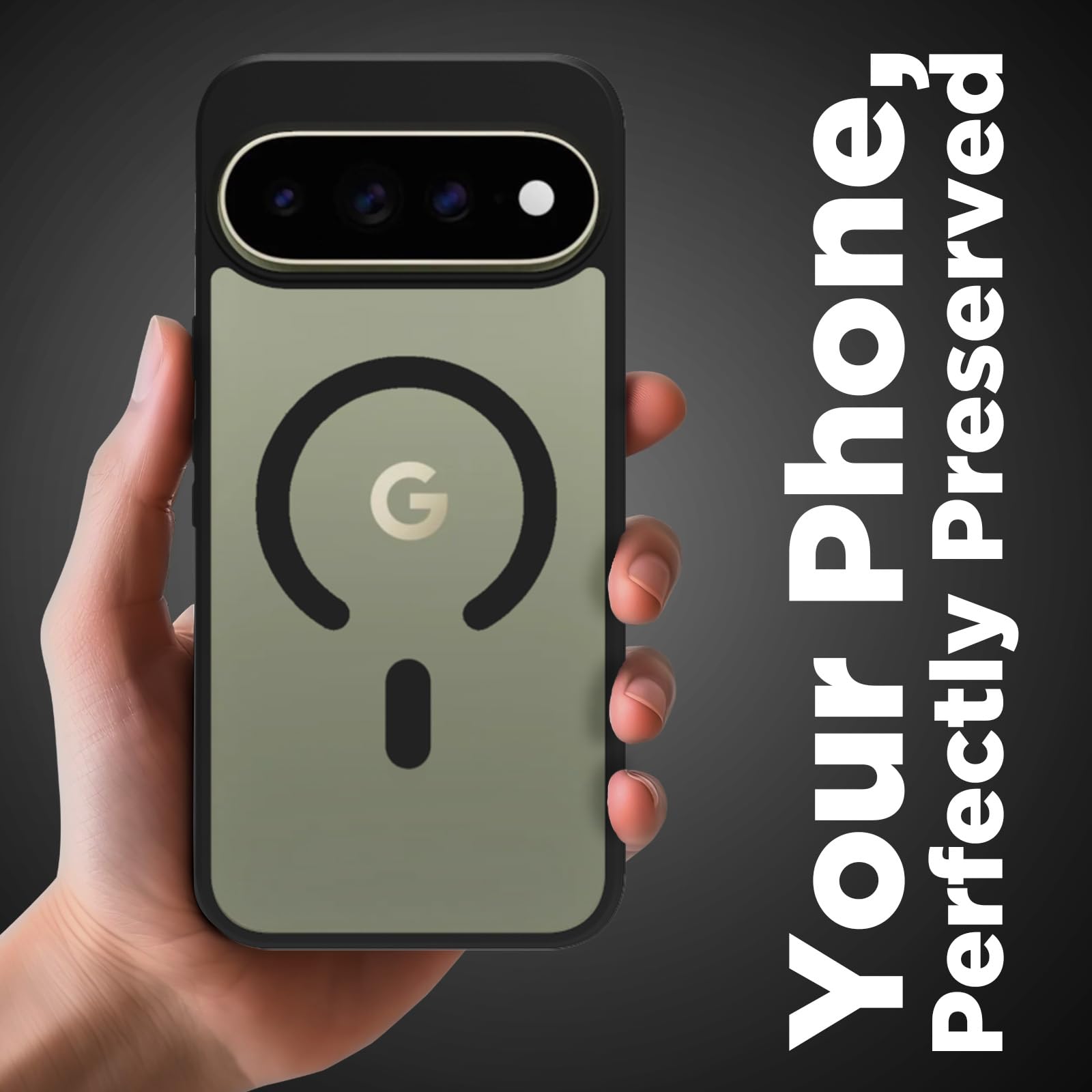 Google Pixel 11 / Pixel 11 Pro Back Cover Case | Sleek Hybrid - Clear Black Magnetic