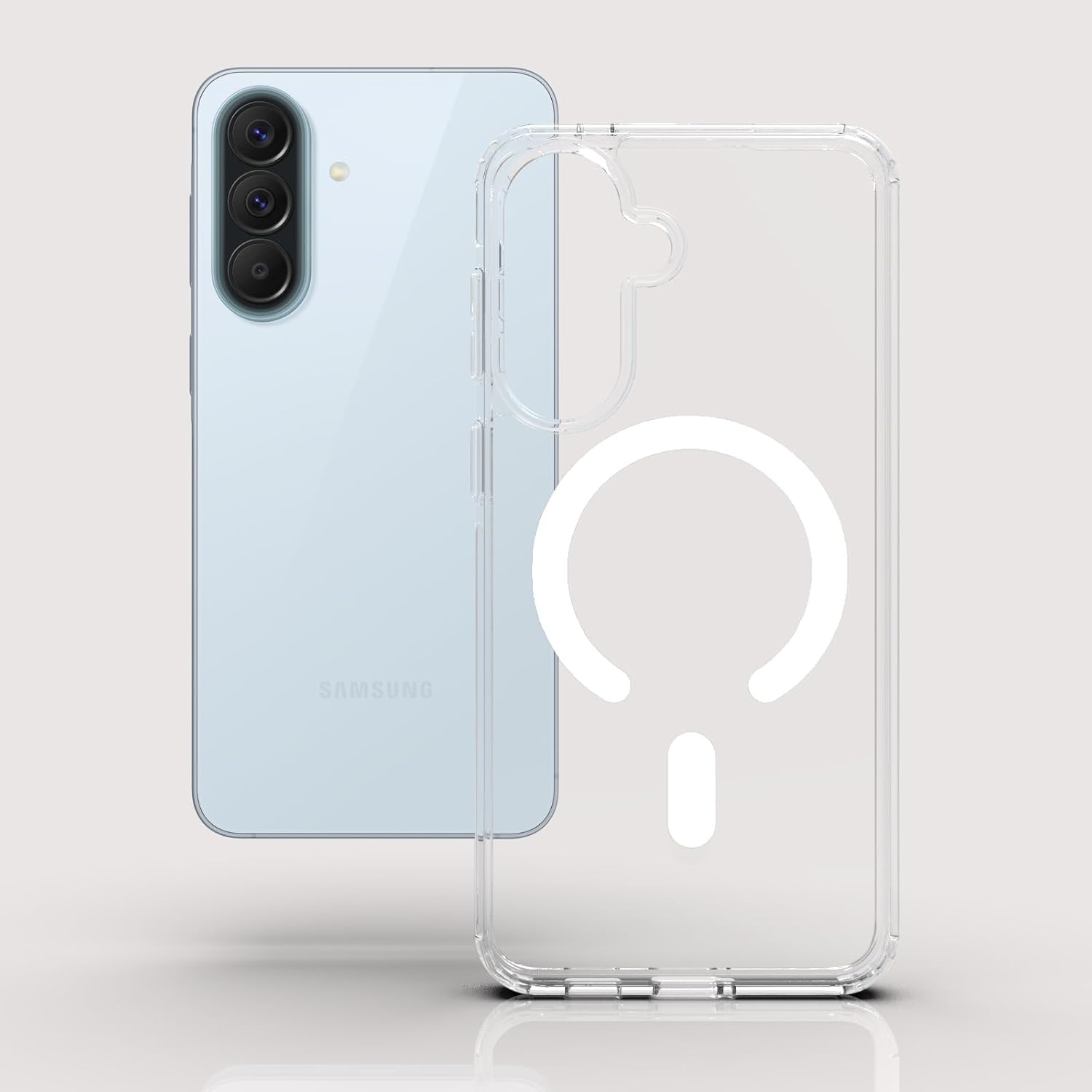 Samsung Galaxy A57 5G Back Cover Case | Clear Hybrid - Clear Magnetic