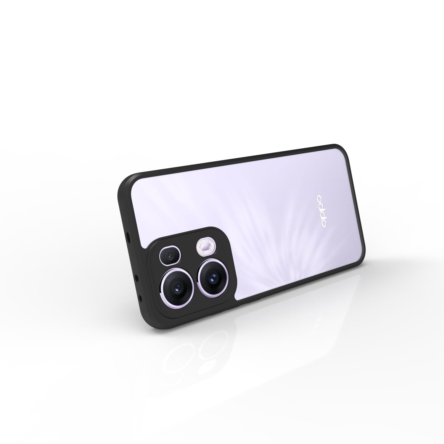 Oppo Reno 13 Pro Back Cover Case | Sleek Hybrid - Clear Black