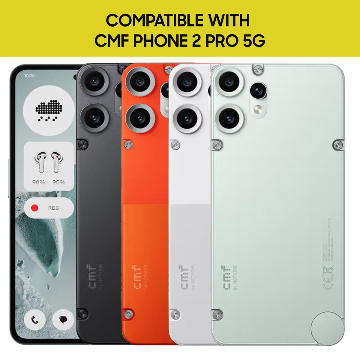 CMF Phone 2 Pro Back Cover Case | Tough Hybrid - Clear Black