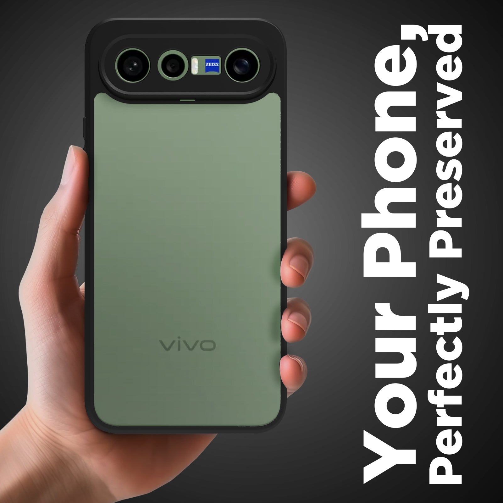 Vivo X300 FE Back Cover Case | Sleek Hybrid - Clear Black