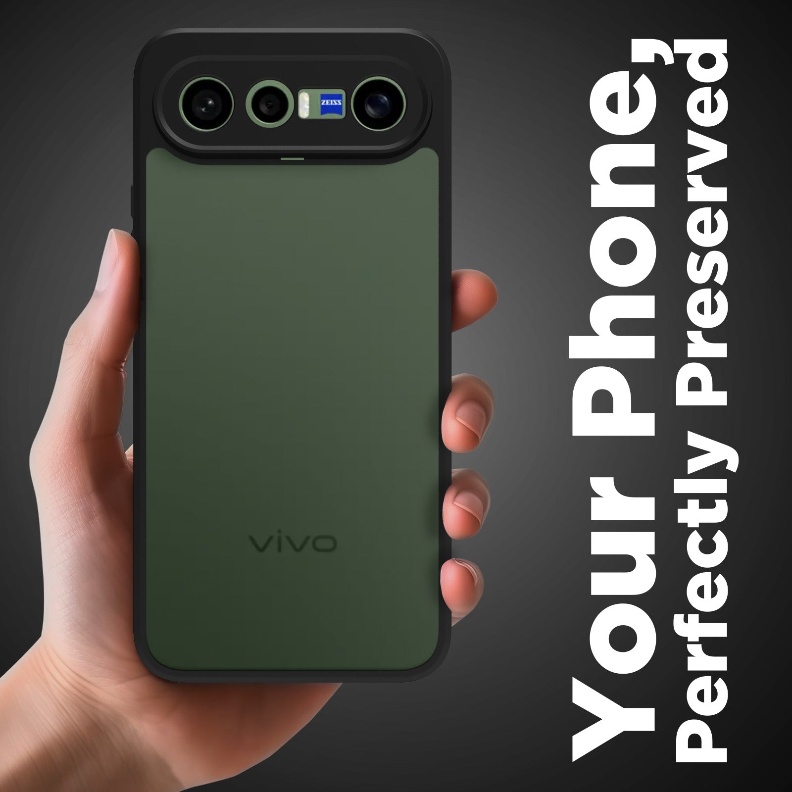 Vivo X300 FE Back Cover Case | Sleek Hybrid - Matte Black