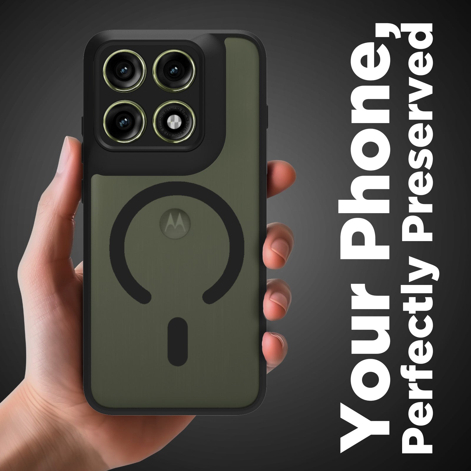 Motorola Edge 70 Pro Back Cover Case | Sleek Hybrid - Matte Black Magnetic