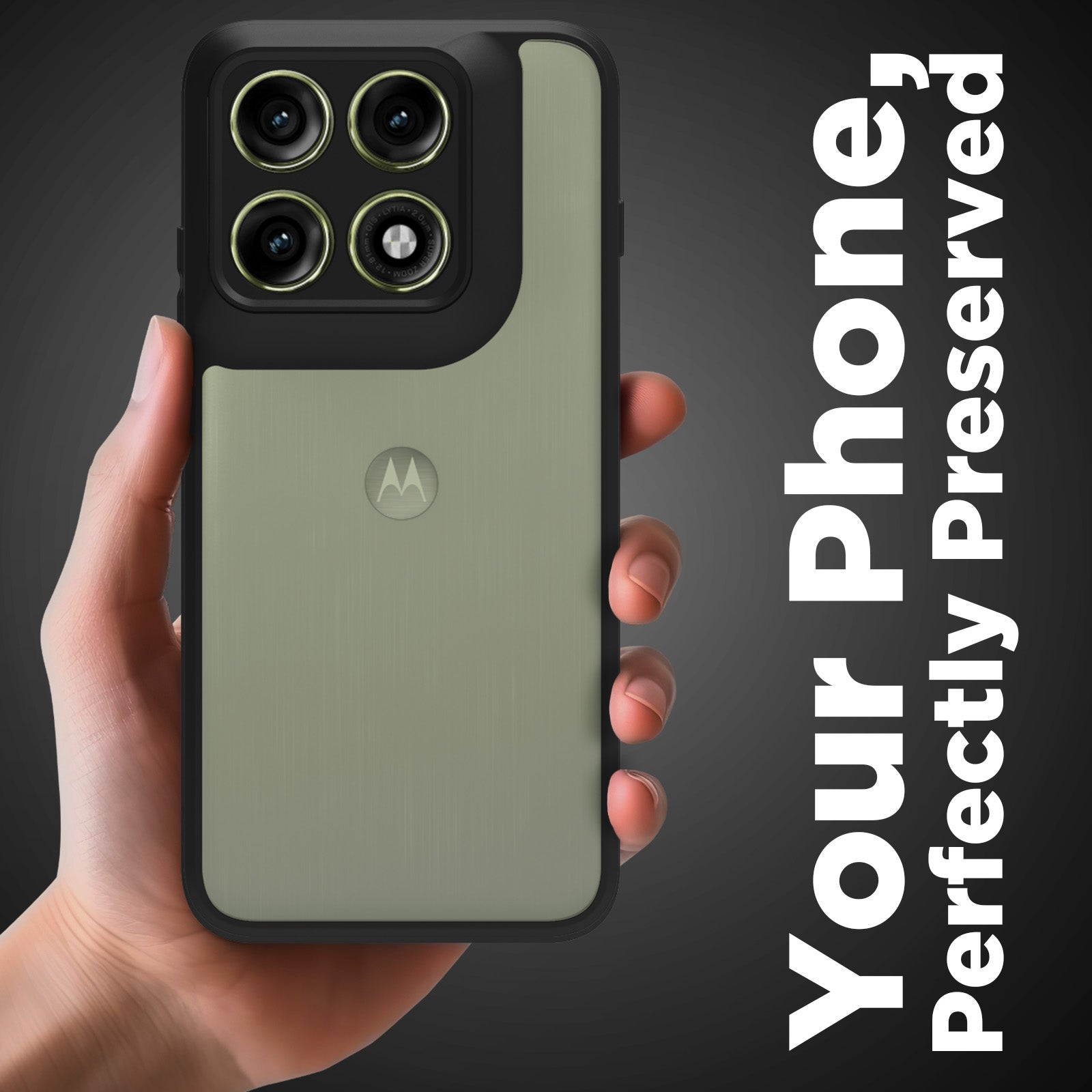 Motorola Edge 70 Pro Back Cover Case | Sleek Hybrid - Clear Black