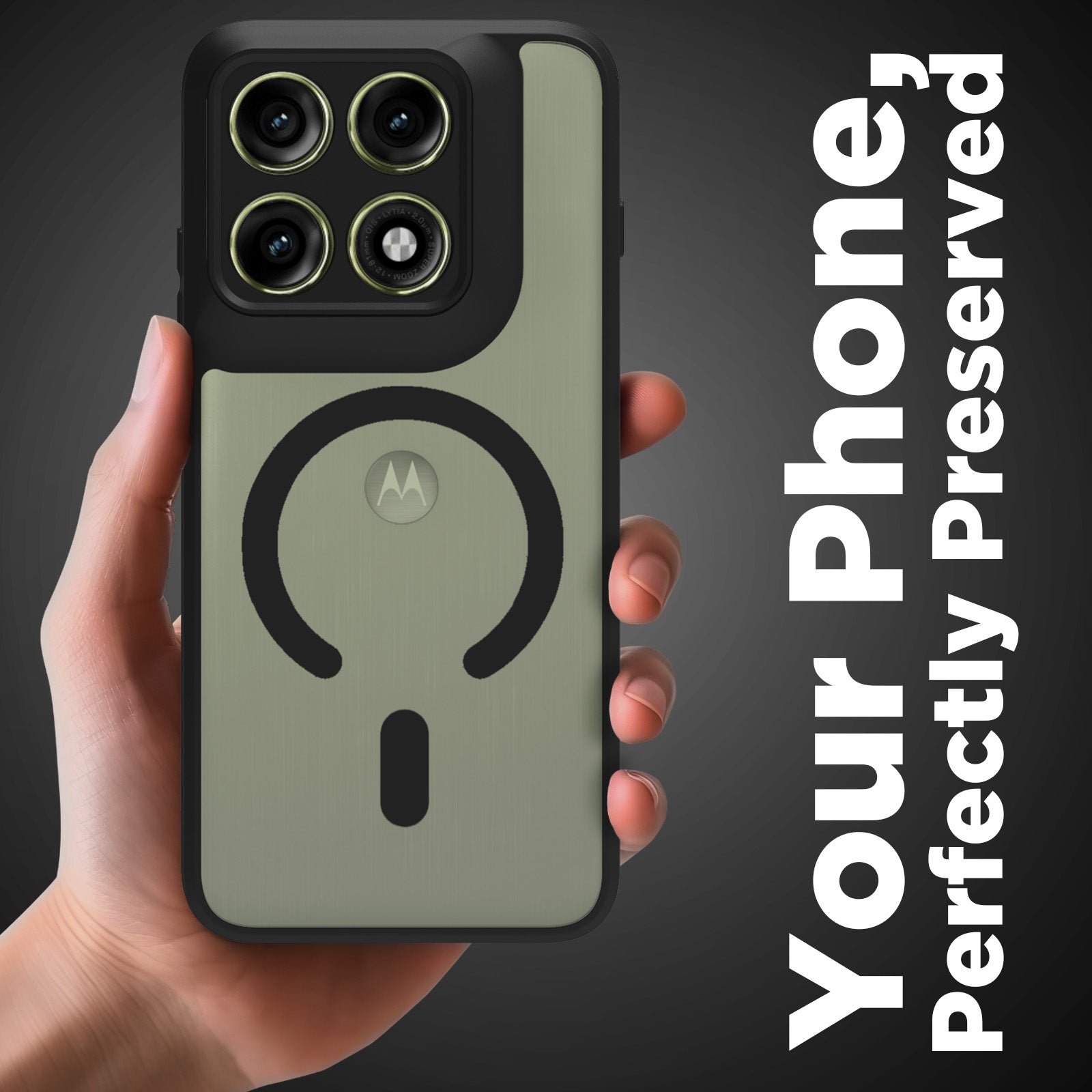 Motorola Edge 70 Pro Back Cover Case | Sleek Hybrid - Clear Black Magnetic