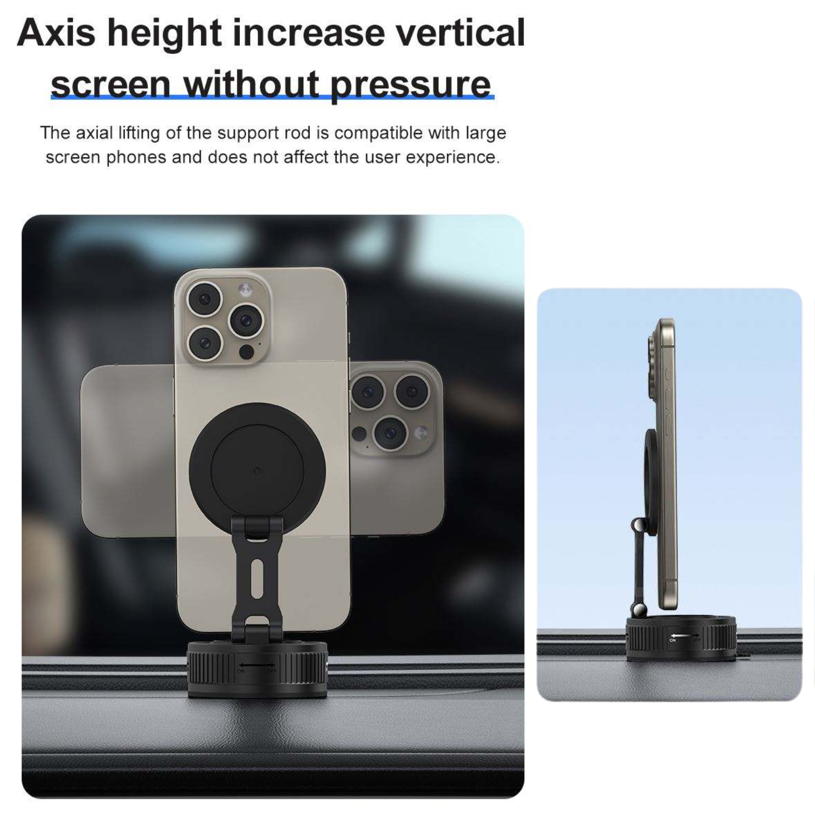 Magnetic Phone Holder | Adjustable Foldable Mount - AstroNexus Black