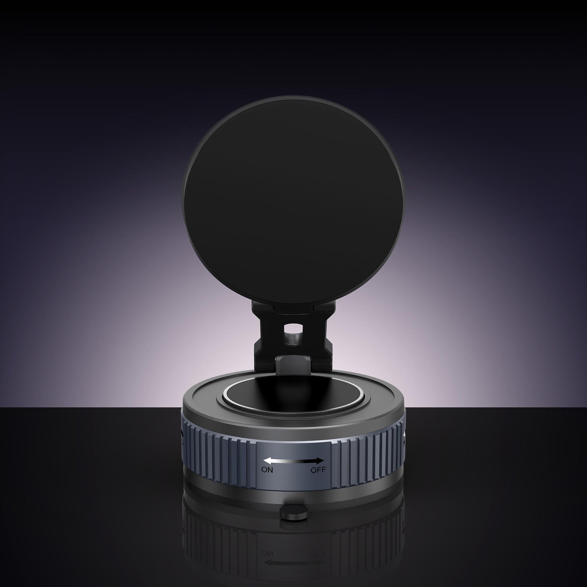 Magnetic Suction Phone Holder | Adjustable Foldable Mount - AstroNexus Black Grey