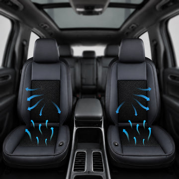 Ventilated Car Seat Cover | Black - Driver and Passenger Side