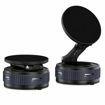 Magnetic Suction Phone Holder | Adjustable Foldable Mount - AstroNexus Black Grey