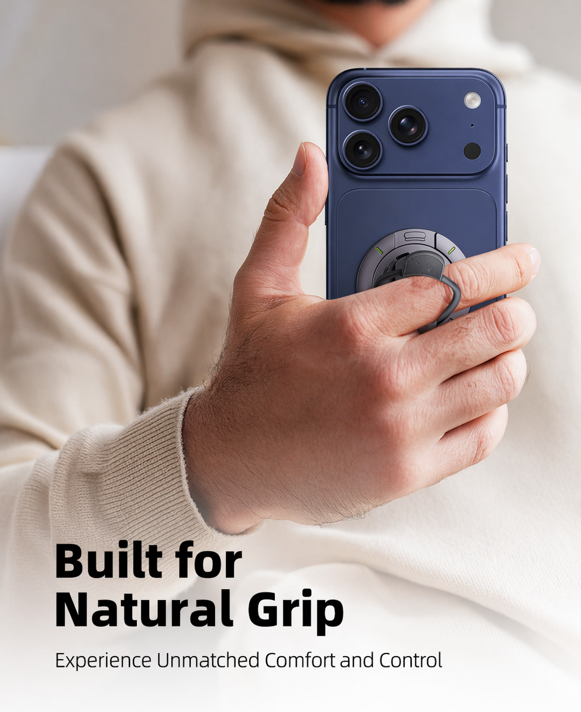 MagSafe Phone Grip & Stand | 3-in-1 Ring Holder - Graphite Black