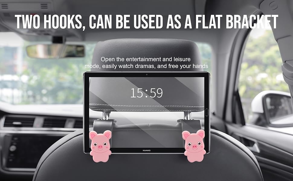 Car Headrest Hooks | Universal Back Seat Hanger for Bags & Accessories - Pack of 2
