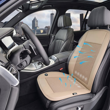 Ventilated Car Seat Cover | Beige - Driver Side