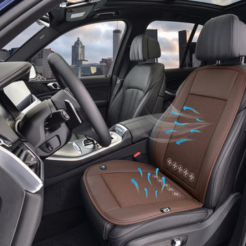 Ventilated Car Seat Cover | Brown - Driver Side