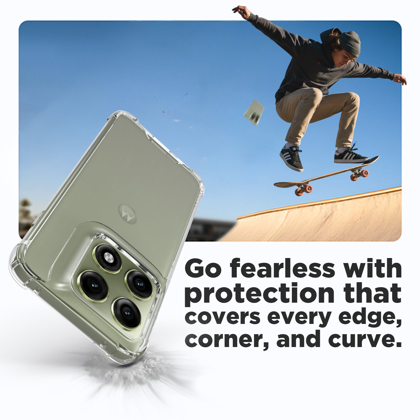 Motorola Edge 70 Pro Back Cover Case | Clear Hybrid - Clear