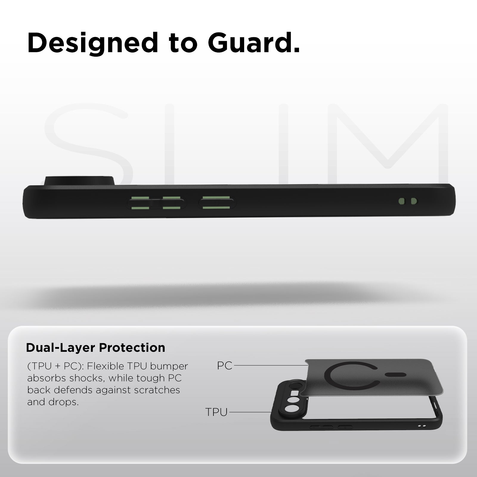 Vivo X300 FE Back Cover Case | Sleek Hybrid - Matte Black Magnetic