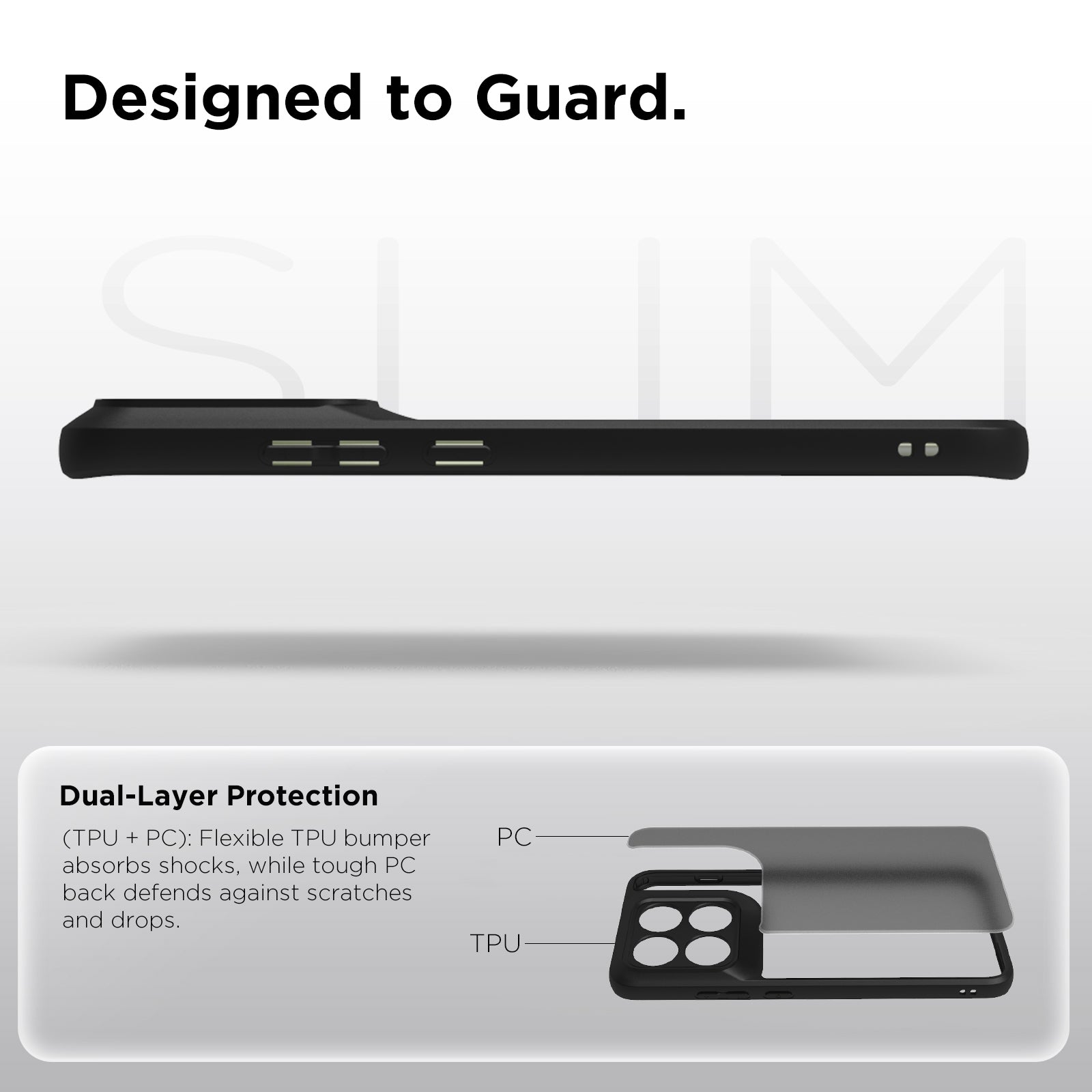 Motorola Edge 70 Pro Back Cover Case | Sleek Hybrid - Matte Black