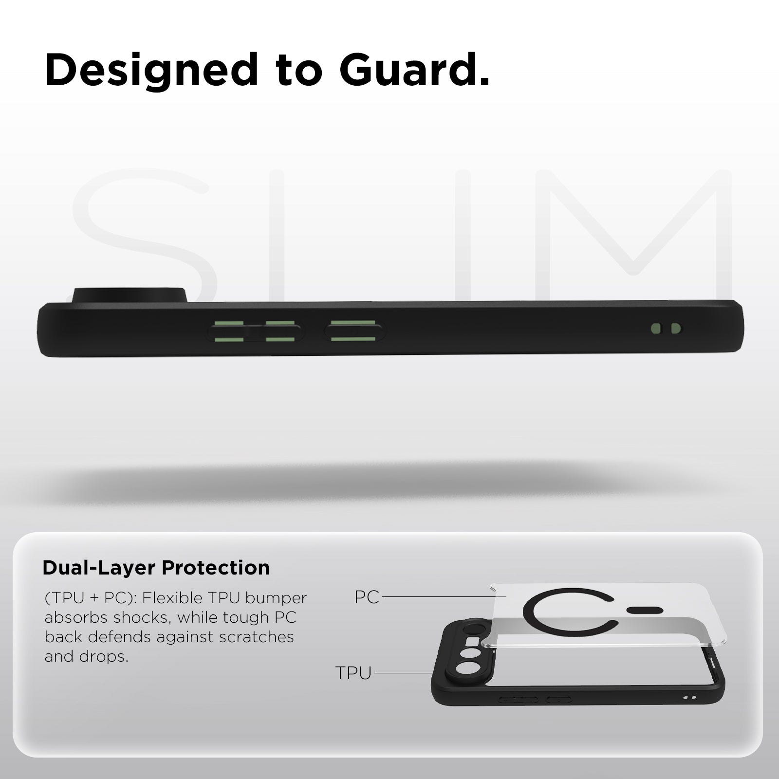 Vivo X300 FE Back Cover Case | Sleek Hybrid - Clear Black Magnetic