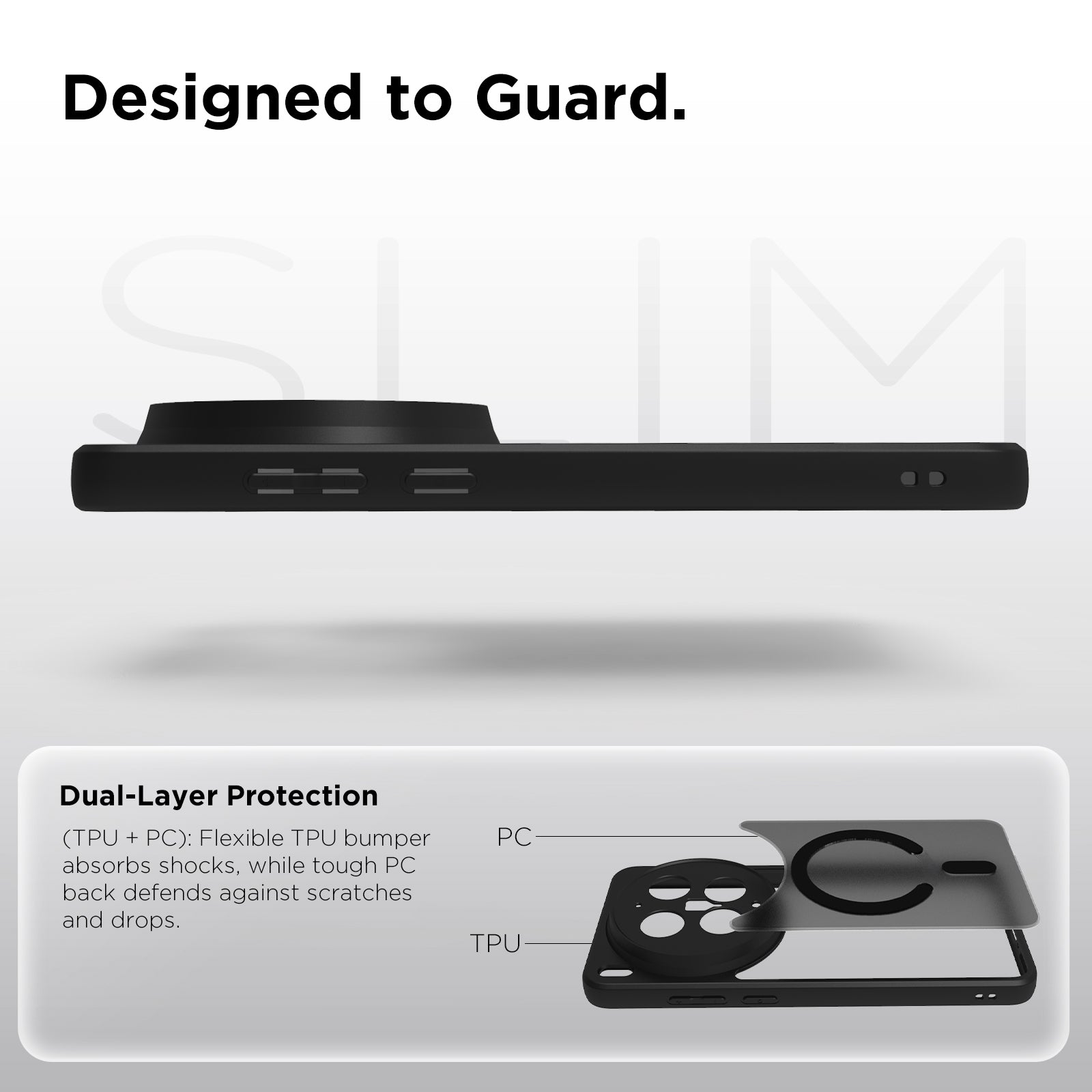 Vivo X300 Ultra Back Cover Case | Sleek Hybrid - Matte Black Magnetic