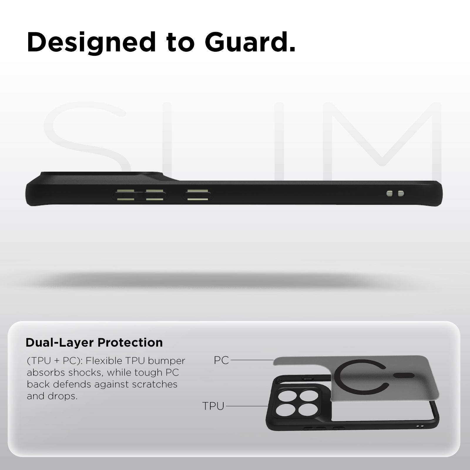 Motorola Edge 70 Pro Back Cover Case | Sleek Hybrid - Matte Black Magnetic