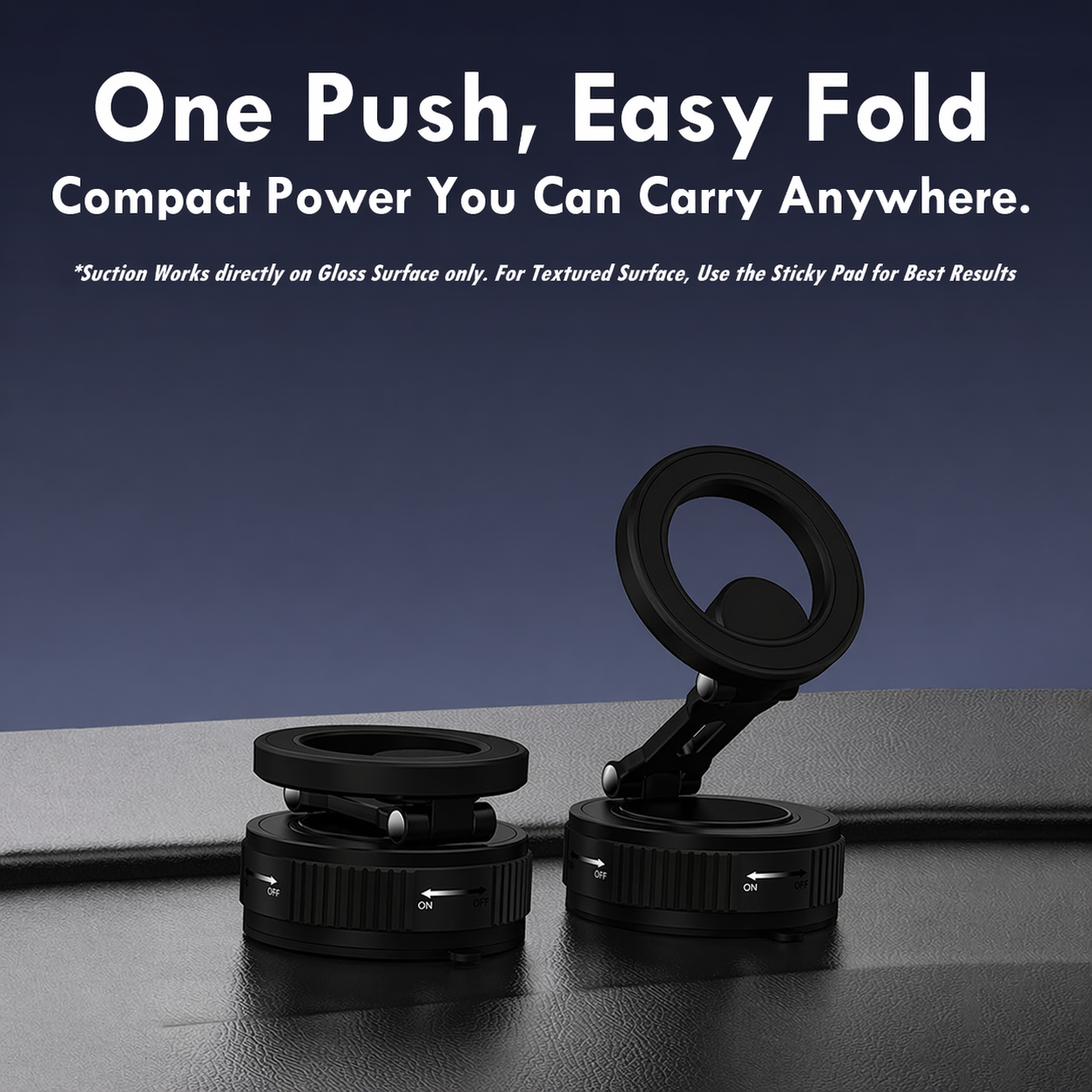 Magnetic Phone Holder | Adjustable Foldable Mount - AstroNova Black