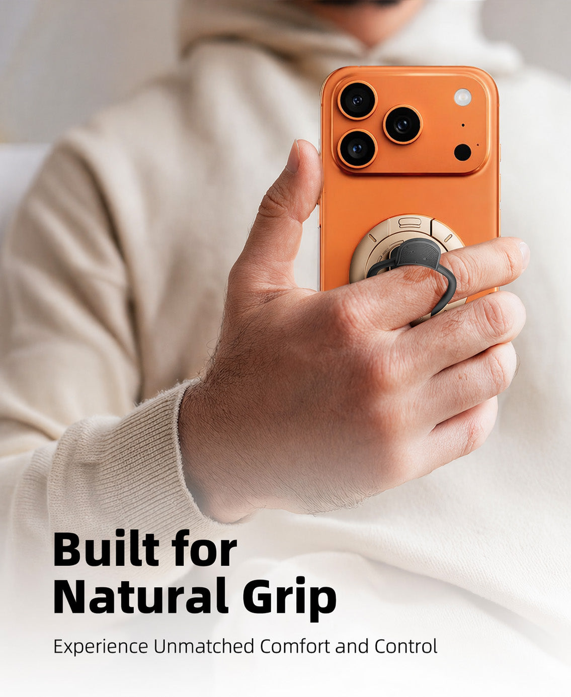 MagSafe Phone Grip & Stand | 3-in-1 Magnetic Ring Holder - Desert Gold