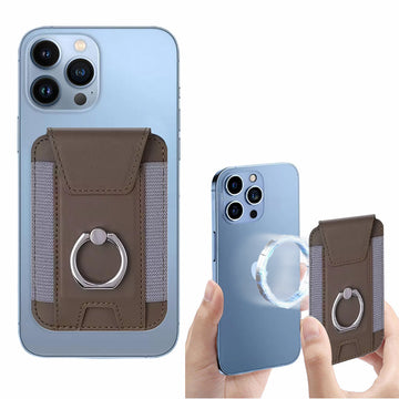 Phone Wallet with Grip | Chestnut - Brown