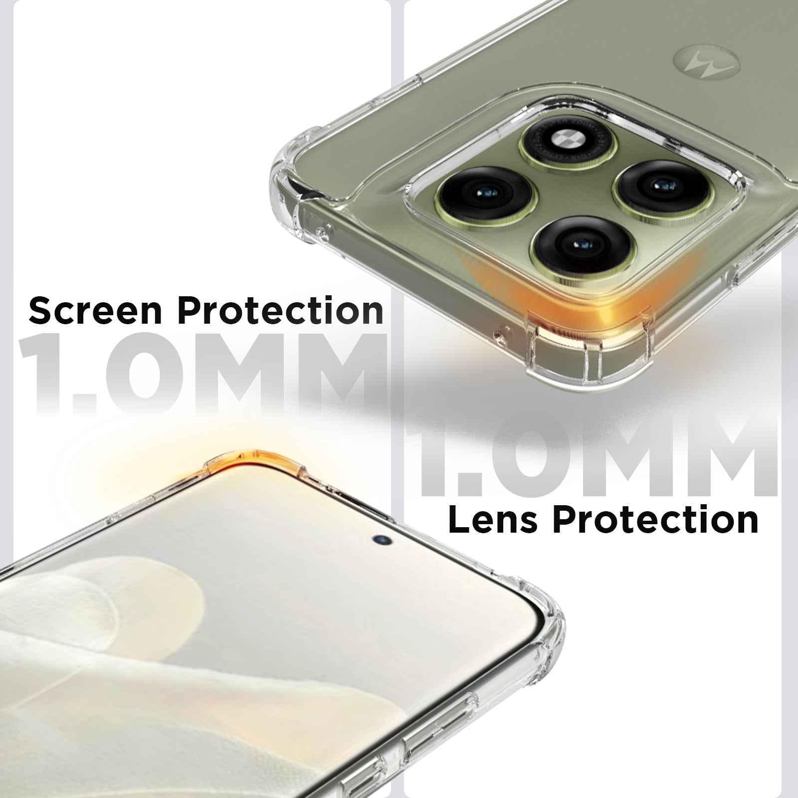 Motorola Edge 70 Pro Back Cover Case | Clear Hybrid - Clear