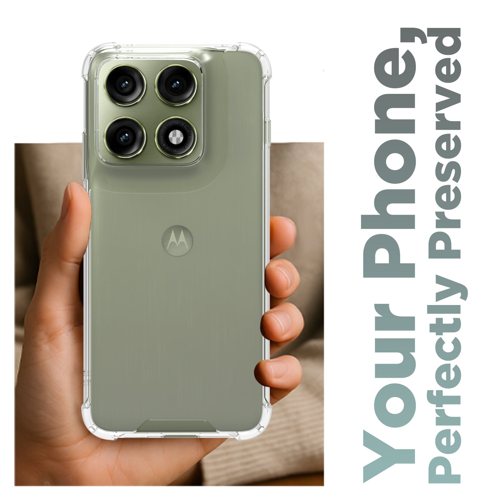 Motorola Edge 70 Pro Back Cover Case | Clear Hybrid - Clear